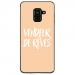 TPU0A8PLUS18VENDREVEBEIGE - Coque souple pour Samsung Galaxy A8-Plus 2018 avec impression Motifs vendeur de rêves beige