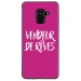 TPU0A8PLUS18VENDREVEFUSHIA - Coque souple pour Samsung Galaxy A8-Plus 2018 avec impression Motifs vendeur de rêves fushia