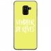 TPU0A8PLUS18VENDREVEJAUNE - Coque souple pour Samsung Galaxy A8-Plus 2018 avec impression Motifs vendeur de rêves jaune