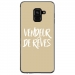 TPU0A8PLUS18VENDREVETAUPE - Coque souple pour Samsung Galaxy A8-Plus 2018 avec impression Motifs vendeur de rêves taupe