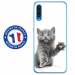 TPU0GALA70CHATYEUXBLEU - Coque souple pour Samsung Galaxy A70 avec impression Motifs chat yeux bleus