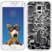 TPU0GALS5ARABESQUENOIR - Coque Souple en gel transparente pour Galaxy S5 avec impression Motifs arabesque noir