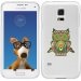 TPU0GALS5CHOUETTE - Coque Souple en gel transparente pour Galaxy S5 avec impression Motifs chouette psychédélique