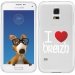 TPU0GALS5COEURBREIZH - Coque Souple en gel transparente pour Galaxy S5 avec impression Motifs coeur rouge I Love Breizh