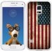TPU0GALS5DRAPUSAVINTAGE - Coque Souple en gel transparente pour Galaxy S5 avec impression Motifs drapeau USA vintage