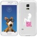 TPU0GALS5SEXYGIRLBLANCHE - Coque Souple en gel transparente pour Galaxy S5 avec impression Motifs Sexy Girl blanche