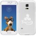 TPU0GALS5TRISKEL - Coque Souple en gel transparente pour Galaxy S5 avec impression Motifs Triskel celte blanc