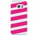 TPU0GALS7BANDESFUSHIAS - Coque souple pour Samsung Galaxy S7 SM-G930 avec impression Motifs bandes fushias