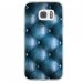 TPU0GALS7CAPITONBLEU - Coque souple pour Samsung Galaxy S7 SM-G930 avec impression Motifs effet capitonné bleu