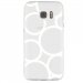 TPU0GALS7RONDSBLANCS - Coque souple pour Samsung Galaxy S7 SM-G930 avec impression Motifs ronds blancs