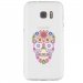TPU0GALS7SKULLFLEUR - Coque souple pour Samsung Galaxy S7 SM-G930 avec impression Motifs crâne en fleurs