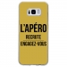 TPU0GALS8APEROOR - Coque souple pour Samsung Galaxy S8 avec impression Motifs l'apéro recrute or