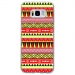 TPU0GALS8AZTEQUEJAUROU - Coque souple pour Samsung Galaxy S8 avec impression Motifs aztèque jaune et rouge