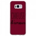 TPU0GALS8CHIEUSEBORDEAU - Coque souple pour Samsung Galaxy S8 avec impression Motifs Chieuse d'Amour bordeau