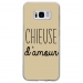 TPU0GALS8CHIEUSETAUPE - Coque souple pour Samsung Galaxy S8 avec impression Motifs Chieuse d'Amour taupe
