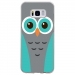 TPU0GALS8CHOUETTE1 - Coque souple pour Samsung Galaxy S8 avec impression Motifs chouette bleue et grise