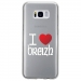 TPU0GALS8COEURBREIZH - Coque souple pour Samsung Galaxy S8 avec impression Motifs coeur rouge I Love Breizh