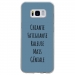 TPU0GALS8GENIALEBLEU - Coque souple pour Samsung Galaxy S8 avec impression Motifs Chiante mais Géniale bleu