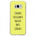 TPU0GALS8GENIALEJAUNE - Coque souple pour Samsung Galaxy S8 avec impression Motifs Chiante mais Géniale jaune