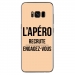TPU0GALS8PLUSAPEROBEIGE - Coque souple pour Samsung Galaxy S8 Plus avec impression Motifs l'apéro recrute beige