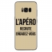 TPU0GALS8PLUSAPEROTAUPE - Coque souple pour Samsung Galaxy S8 Plus avec impression Motifs l'apéro recrute taupe