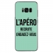 TPU0GALS8PLUSAPEROTURQUOISE - Coque souple pour Samsung Galaxy S8 Plus avec impression Motifs l'apéro recrute turquoise