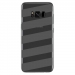 TPU0GALS8PLUSBANDESGRISES - Coque souple pour Samsung Galaxy S8 Plus avec impression Motifs bandes grises