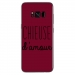 TPU0GALS8PLUSCHIEUSEBORDEAU - Coque souple pour Samsung Galaxy S8 Plus avec impression Motifs Chieuse d'Amour bordeau