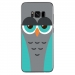 TPU0GALS8PLUSCHOUETTE2 - Coque souple pour Samsung Galaxy S8 Plus avec impression Motifs chouette endormie bleue et grise