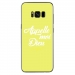 TPU0GALS8PLUSDIEUJAUNE - Coque souple pour Samsung Galaxy S8 Plus avec impression Motifs Appelle moi Dieu jaune