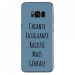 TPU0GALS8PLUSGENIALEBLEU - Coque souple pour Samsung Galaxy S8 Plus avec impression Motifs Chiante mais Géniale bleu