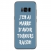 TPU0GALS8PLUSRAISONBLEU - Coque souple pour Samsung Galaxy S8 Plus avec impression Motifs marre d'avoir raison bleu