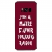 TPU0GALS8PLUSRAISONBORDEAU - Coque souple pour Samsung Galaxy S8 Plus avec impression Motifs marre d'avoir raison bordeau