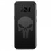 TPU0GALS8PLUSSKULLCARBONE - Coque souple pour Samsung Galaxy S8 Plus avec impression Motifs tête de mort sur fond carbone