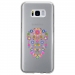 TPU0GALS8SKULLFLEUR - Coque souple pour Samsung Galaxy S8 avec impression Motifs crâne en fleurs