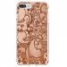 TPU0IP7PLUSARABESQUEBRONZE - Coque souple pour Apple iPhone 7 Plus avec impression Motifs arabesque bronze