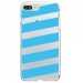 TPU0IP7PLUSBANDESBLEUES - Coque souple pour Apple iPhone 7 Plus avec impression Motifs bandes bleues