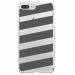 TPU0IP7PLUSBANDESGRISES - Coque souple pour Apple iPhone 7 Plus avec impression Motifs bandes grises
