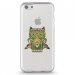 TPU0IPHONE5CCHOUETTE - Coque souple pour Apple iPhone 5C avec impression Motifs chouette psychédélique
