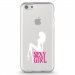 TPU0IPHONE5CSEXYGIRLBLANC - Coque souple pour Apple iPhone 5C avec impression Motifs Sexy Girl blanche