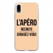 TPU0IPHONEXAPEROBEIGE - Coque souple pour Apple iPhone X avec impression Motifs l'apéro recrute beige