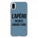 TPU0IPHONEXAPEROBLEU - Coque souple pour Apple iPhone X avec impression Motifs l'apéro recrute bleu