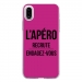 TPU0IPHONEXAPEROFUSHIA - Coque souple pour Apple iPhone X avec impression Motifs l'apéro recrute fushia
