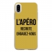 TPU0IPHONEXAPEROOR - Coque souple pour Apple iPhone X avec impression Motifs l'apéro recrute or