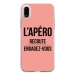 TPU0IPHONEXAPEROROSE - Coque souple pour Apple iPhone X avec impression Motifs l'apéro recrute rose