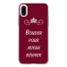 TPU0IPHONEXBOUDERBORDEAU - Coque souple pour Apple iPhone X avec impression Motifs Bouder pour mieux Régner bordeau