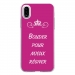 TPU0IPHONEXBOUDERFUSHIA - Coque souple pour Apple iPhone X avec impression Motifs Bouder pour mieux Régner fushia