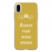 TPU0IPHONEXBOUDEROR - Coque souple pour Apple iPhone X avec impression Motifs Bouder pour mieux Régner or