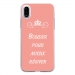 TPU0IPHONEXBOUDERROSE - Coque souple pour Apple iPhone X avec impression Motifs Bouder pour mieux Régner rose