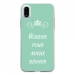 TPU0IPHONEXBOUDERTURQUOISE - Coque souple pour Apple iPhone X avec impression Motifs Bouder pour mieux Régner turquoise